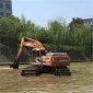 洪星水利 河道清淤怎么治理 水上漂挖掘机租赁